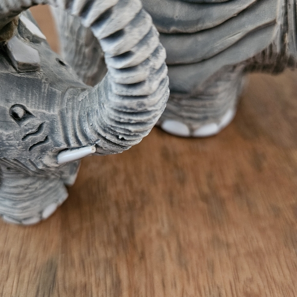 Artesania Rinconada Clay Elephant Figures Vintage Set Of 2 - Picture 6 of 15